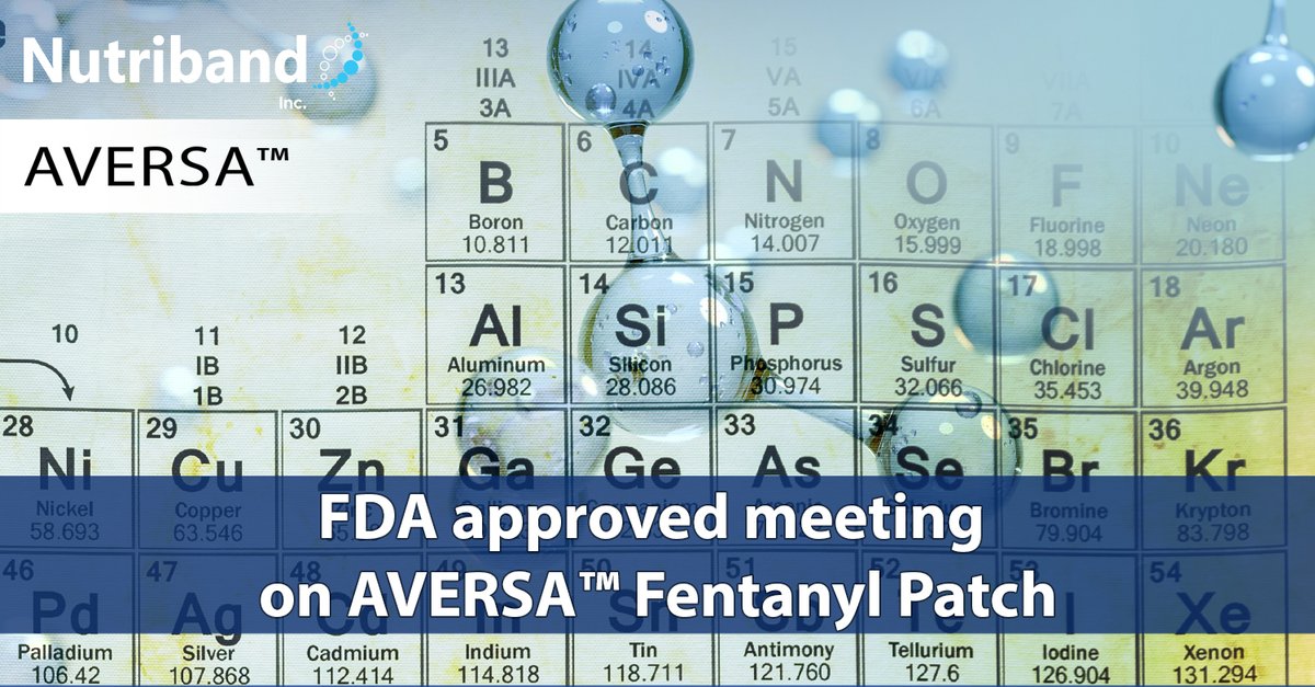 The United States Food and Drug Administration (US FDA) has granted a Type C Meeting for its lead product, AVERSA™ FENTANYL (abuse deterrent fentanyl transdermal system). The purpose of the meeting is to specifically provide feedback on the Chemistry, Manufacturing, and Controls