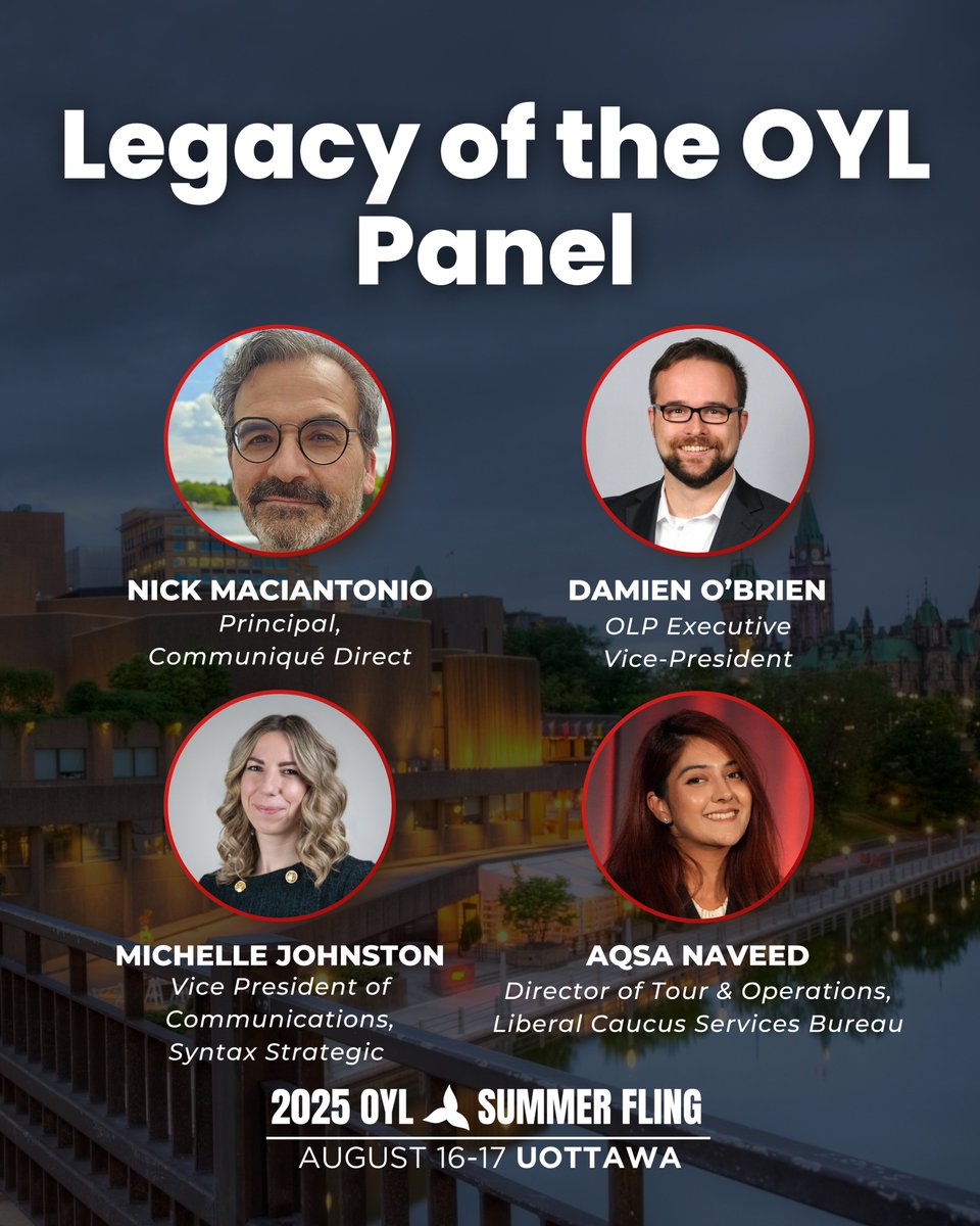 OYLorg's tweet photo. We’re excited to announce our Legacy of the OYL panel at Summer Fling 2025!

From the 1980s to today, former OYL executives will reflect on their journeys, share fun stories and lessons learned, and the impact the OYL has had on their careers

3 days left to register. Link in bio https://t.co/oigaScP8DM