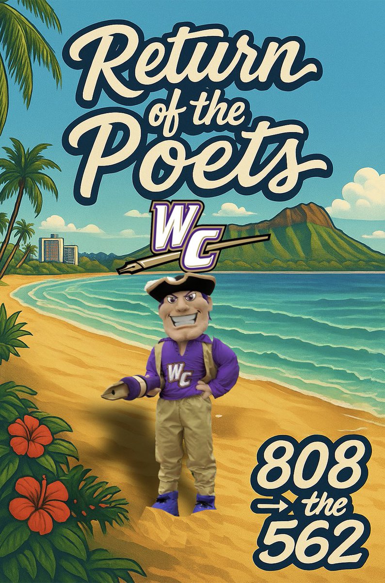 The Poets are headed to the Aloha State! 🌴

Some of our coaches are headed to Hawaii, recruiting the next generation of game-changers. 

From the islands to the 562 — let’s build something legendary.
#ReturnOfThePoets #808To562 #WhittierFootball 

<a href="/Coach_CoryWhite/">Cory White</a> <a href="/coach_odin/">Mark Odin</a>