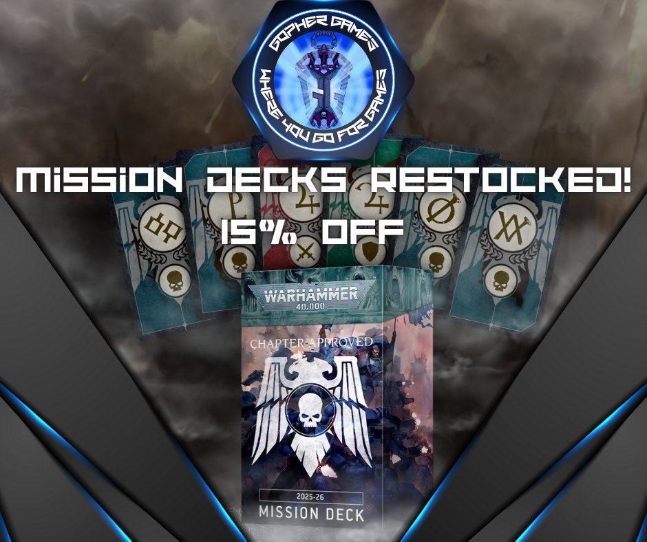 Go4_Games's tweet photo. ATTENTION!!!! 2025-2026 Mission decks have been restocked! Get your mission deck while supplies last!
#warhammer40k #missiondeck #warhammercommunity40k #warhammercommunity
Link:
https://t.co/kFAADR4SRE... https://t.co/F7LEW2jtFt