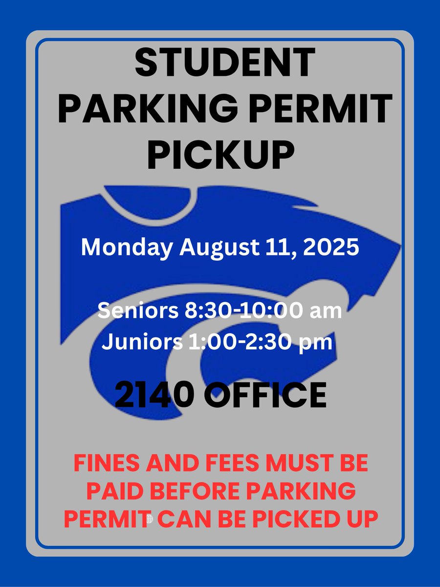 cycreekhs's tweet image. 🚗💥 JUNIORS &amp;amp; SENIORS! Parking Permits drop MONDAY, Aug 11!

⏰ Pick-up times vary, so don’t miss yours!
💸 No permit if you have fines/fees—clear them early!
Let’s ride into the year right!
#ahhcc #CFISDspirit #PermitReady