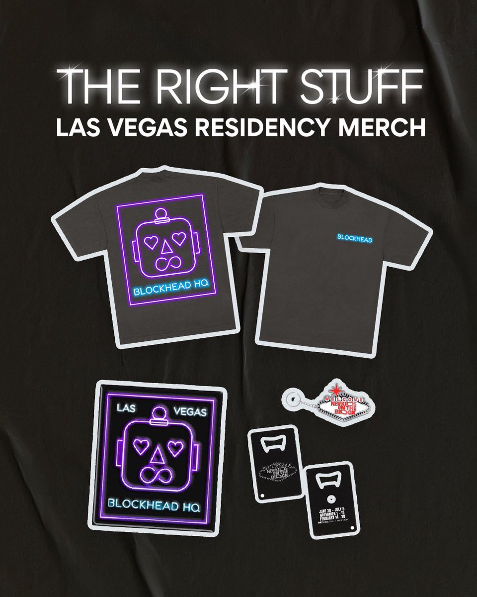 🚨Vegas Residency merch now available on our website! #TheRightStuff 🤖❤️ Shop now: nkotb.store