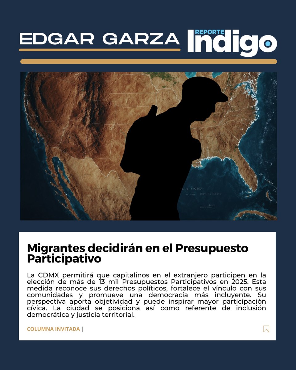 La democracia también se construye desde lejos.
Por primera vez, los capitalinos que viven en el extranjero podrán participar en la decisión de los Presupuestos Participativos de la CDMX.
Un paso firme hacia la inclusión y la justicia territorial.

Te cuento más en mi columna de