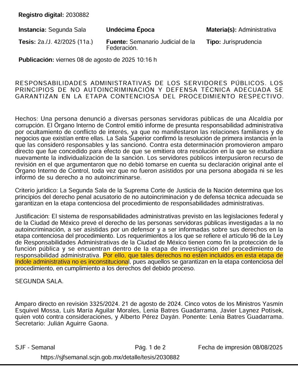 darioangeles's tweet photo. Como dicen por ahí: una raya más al tigre (o bueno, una matizadita más al derecho administrativo sancionador)

En verdad que han hecho del procedimiento de responsabilidades un equivalente (modulado, dirían) al viejo sistema penal inquisitivo https://t.co/tSMLu8rqjy
