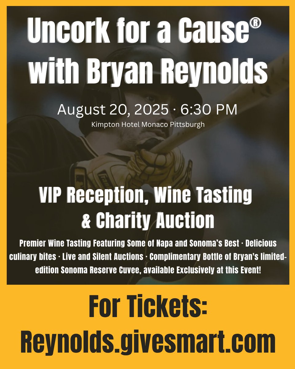 Join Bryan and Blair Reynolds, teammates, friends, &amp; guests, for an evening of wine, food, and giving back to benefit <a href="/LendingHearts/">Lending Hearts</a>, an organization dedicated to supporting children and young adults living with cancer.
Tickets on sale &amp; going fast: Reynolds.givesmart.com
