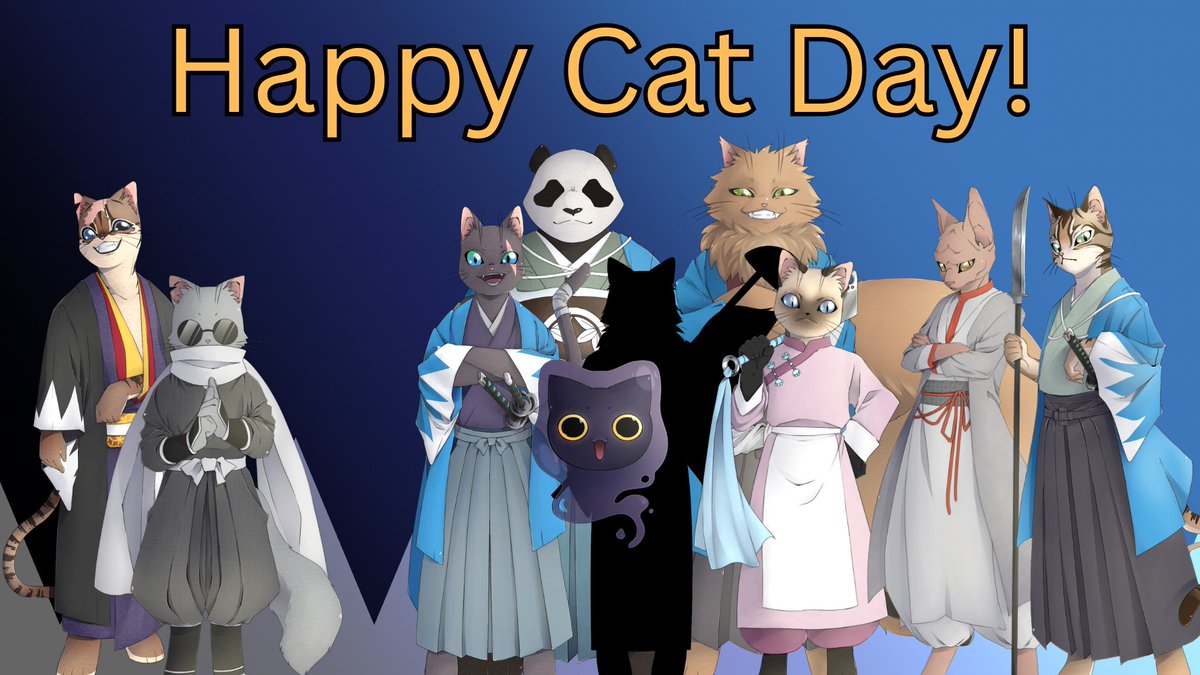 😻Today is one of the three international cat days! (We won't rest until there are seven days.)

So, here at Kittengumi, we want to remind you to love your pets.

Also, do you notice anyone unfamiliar in the family photo?👀
PlayStation💙 bit.ly/KittengumiPS