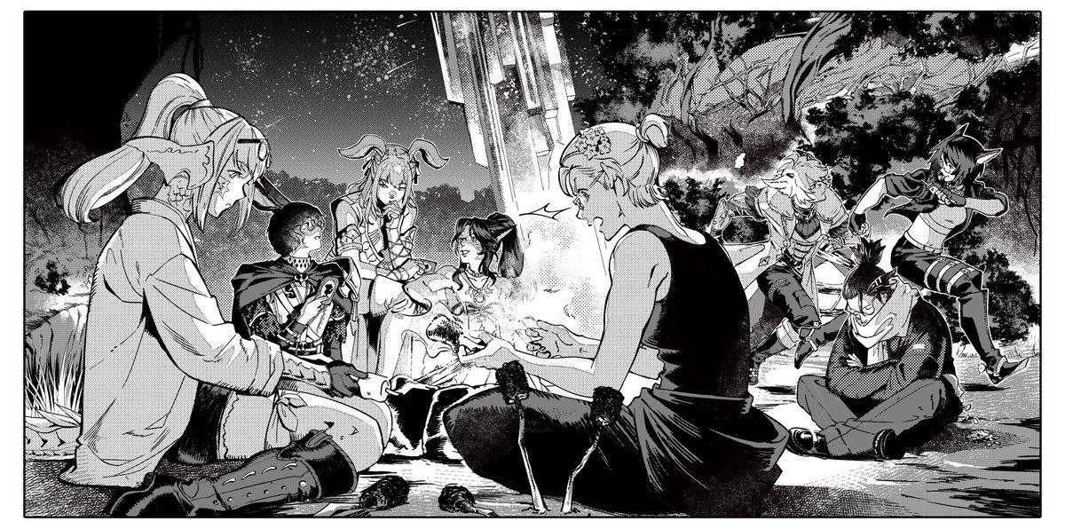 my biggest bw scene yet! (first time getting a static!)
tysm! i had so much fun working on this
#FFXIV