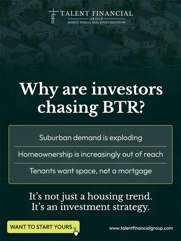 TalentFinancial's tweet photo. Build-to-rent communities are thriving—and for good reason.
They offer the lifestyle of single-family living without the cost or commitment of ownership. As affordability challenges persist, demand for these communities is accelerating.
📩 Message to see our current BTR pipeline. https://t.co/blmaIh7q7e