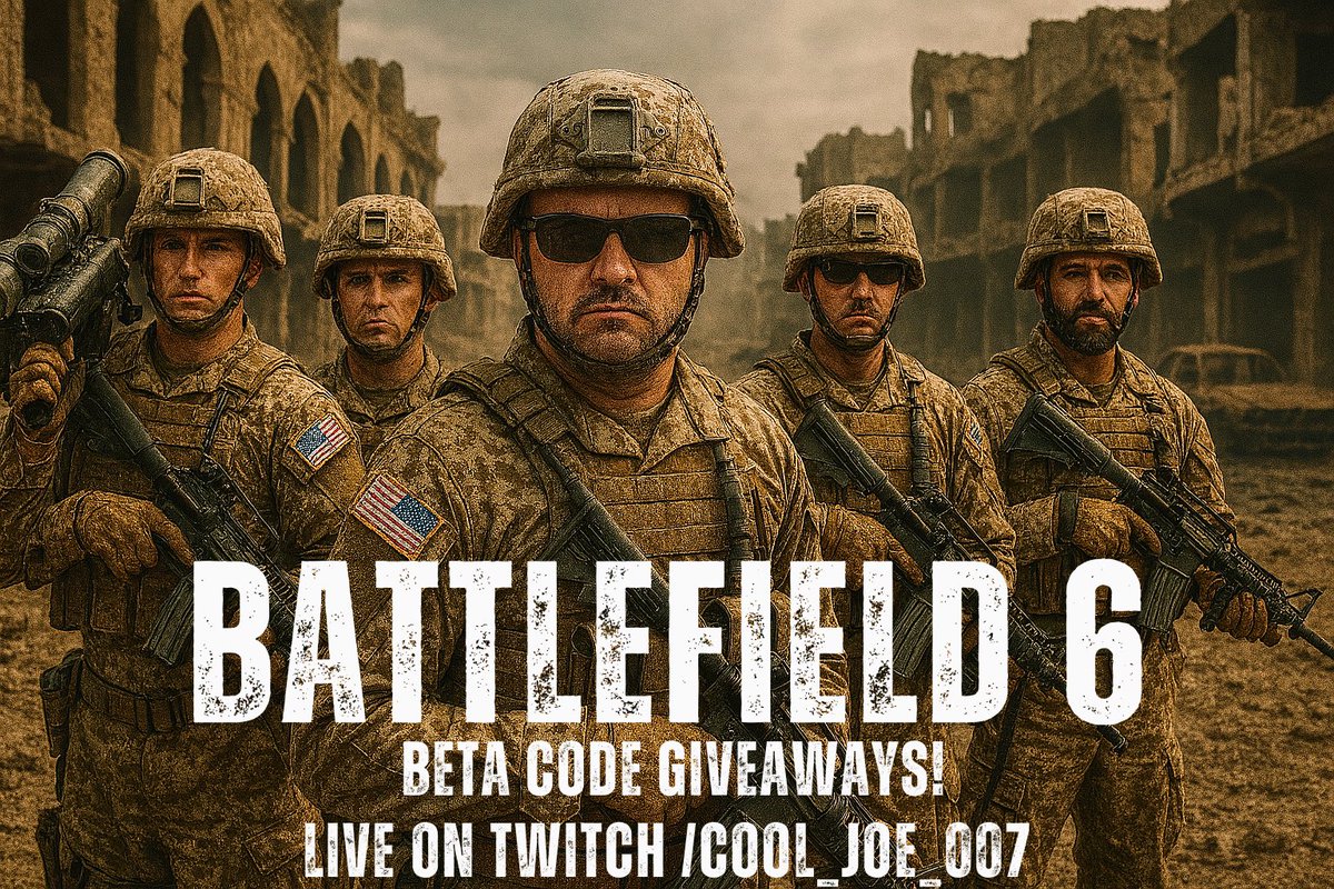 cool_joe_007's tweet photo. Want to play the Battlefield 6 BETA? Just tune in.. I’m LIVE NOW! Earn a BETA Access Code by watching 30 minutes of my stream. See you in the #Battlefield6 

https://t.co/r6CmRDxWAM 

#Battlefield6OpenBeta #BetaCodes #beta #twitchstreamer #LiveNow https://t.co/qh9QYydcJd