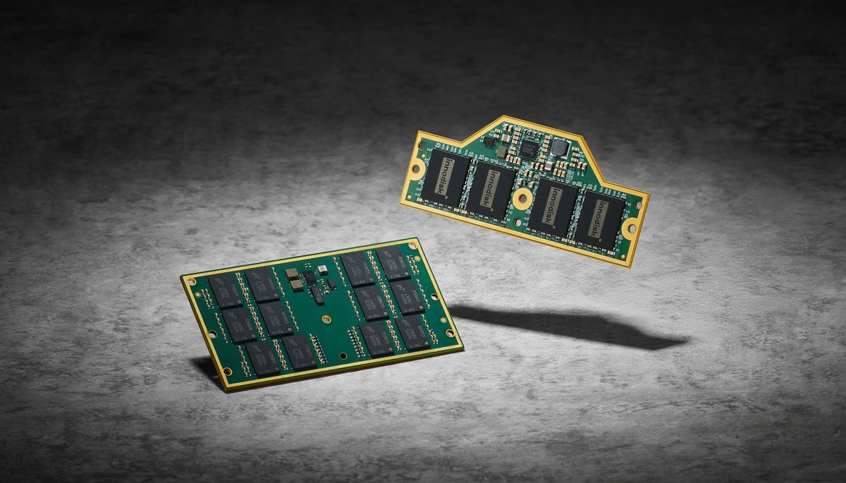 ElectronicProd's tweet photo. Innodisk’s #DDR5 and #LPDDR5x CAMM2 series memory modules offer fast speeds in a 60% smaller footprint for rugged #industrial applications. #memorymodules https://t.co/rCPQldO2Fh https://t.co/hnBfp5yMTi