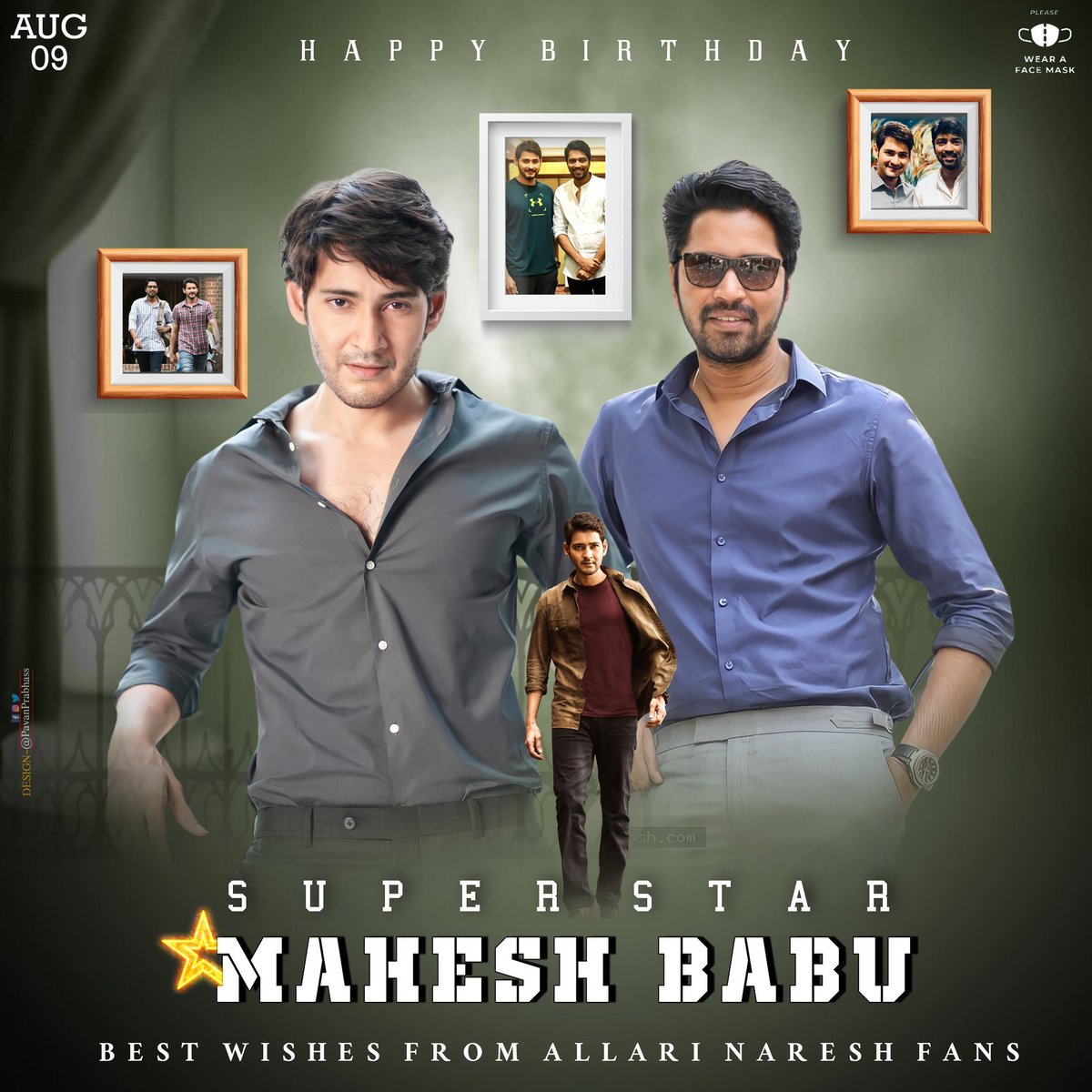 Happy Birthday to the one &amp; only Super ⭐️Mahesh Babu <a href="/urstrulyMahesh/">Mahesh Babu</a> 💕! You're an inspiration to millions &amp; a true legend in Tollywood 🙌. Here's to another year of rocking the silver screen &amp; making us proud ! From <a href="/allarinaresh/">Allari Naresh</a> &amp; his fans.❤️

 #HBDSuperstarMahesh #AllariNaresh