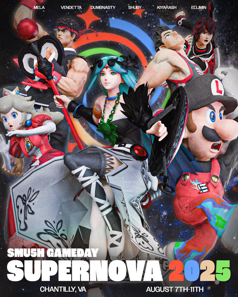 To infinity… AND BEYOND!

SmU5h touches down in Chantilly for #Supernova2025! We got Vendetta, Kiyarash, and Elijmin competing in Singles, Doubles, and many more!

Team streamers also here to catch all the action also happening live at <a href="/VGBootCamp/">VGBC</a> streams! GOOD LUCK!