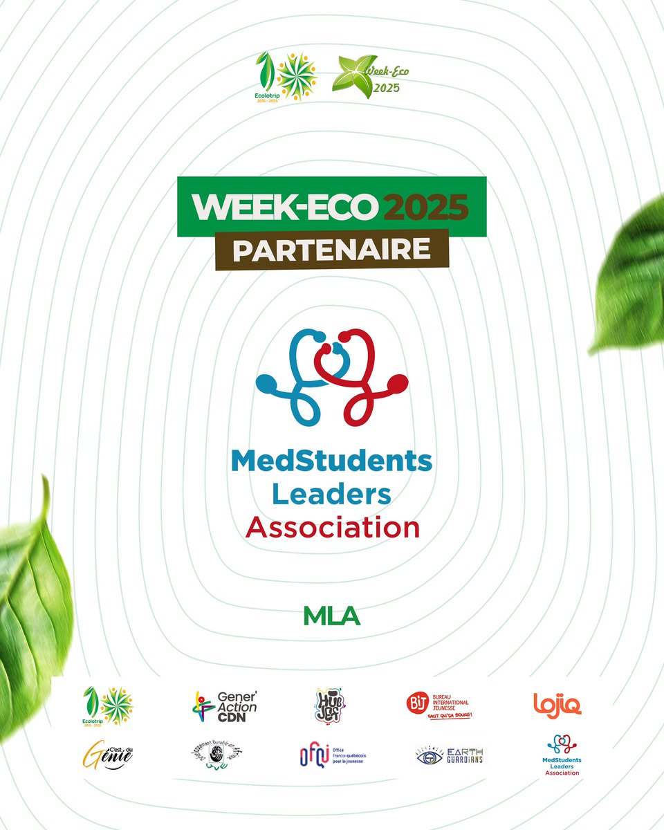 Santé et climat se rencontrent toujours !  

Nous sommes heureux d’annoncer que la <a href="/medstud_lead/">Doctors of MLA - #MlaTourRose2025</a> rejoint les partenaires de la Week-Eco 2025. 

Un avenir durable passe aussi par des générations en bonne santé et bien informées !

#WeekEco2025 #MLA #SantéEtClimat #EngagementJeune