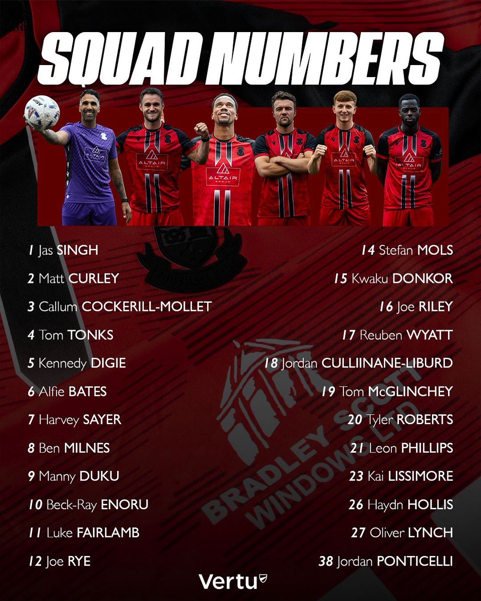 Your Lambs 25/26 Squad Numbers 🔴⚫️

#vertumotornationtamworth #COYL
