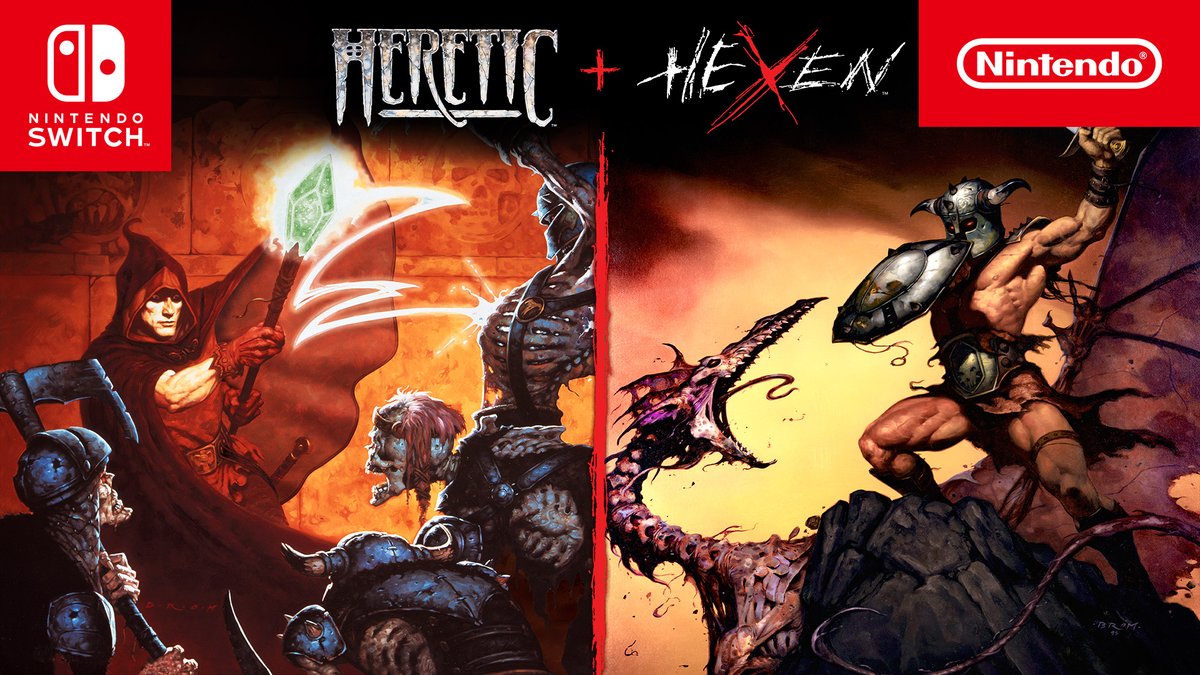 Step into the definitive re-release of two dark spell-casting shooters. Heretic + Hexen are now available on #NintendoSwitch! 

Watch the full trailer here: ninten.do/6018s3FpC