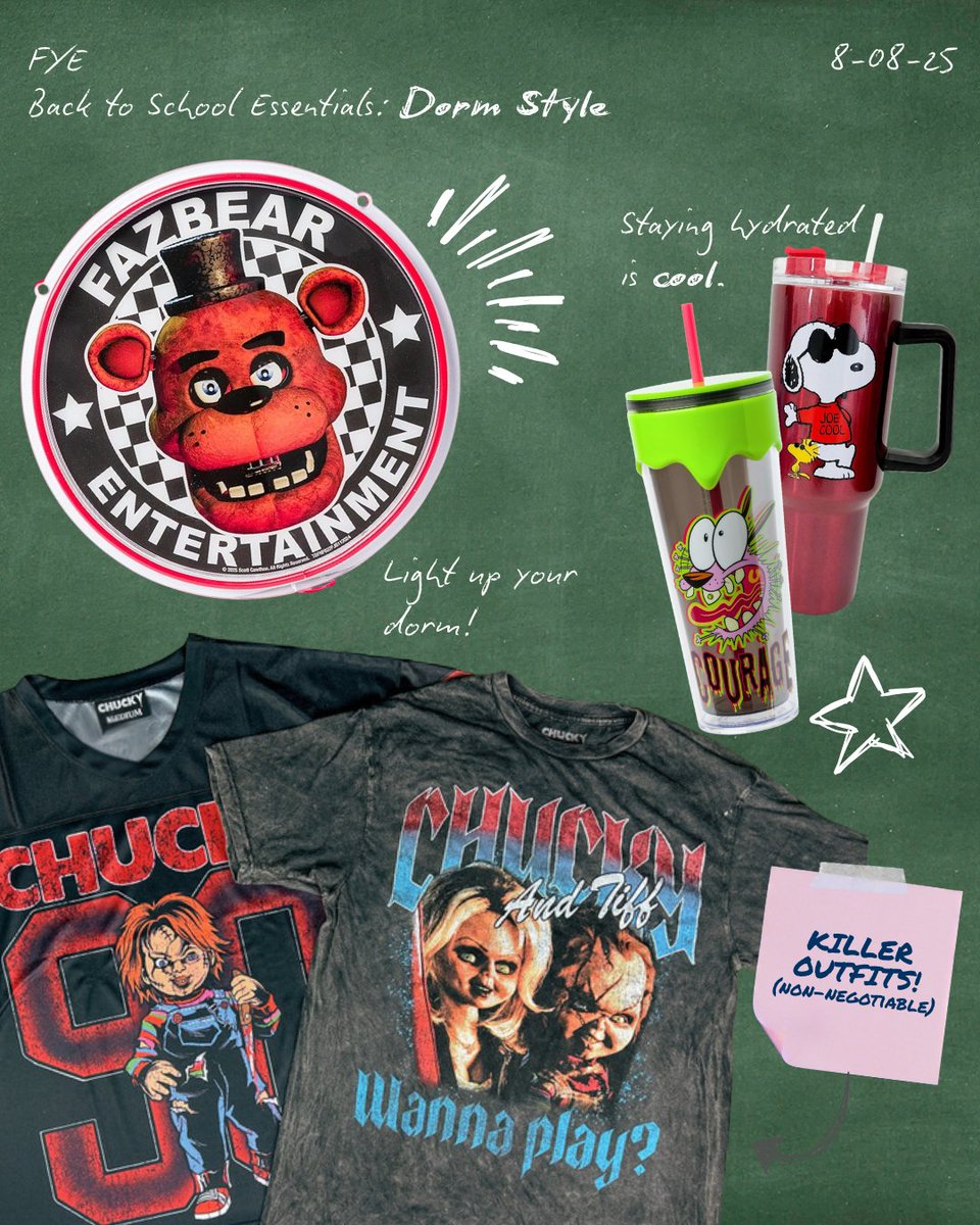 officialfye's tweet photo. WELCOME TO MERCH 101. Your first assignment? A truly excellent dorm ๐๐
๐ https://t.co/xp1KduOrYU
#BacktoSchool #BTS #Dormlife #DormStyle #Merch #CollegeLife https://t.co/hBa1zXP2vm