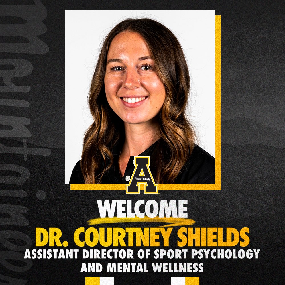 appstatesports's tweet photo. #AppNation, help us welcome Dr. Courtney Shields to the High Country! 

She joins us as the Assistant Director of Sports Psychology and Mental Wellness, making her our second full-time sports psychologist on staff. 👏 

#GoApp https://t.co/IWSdvCZynh