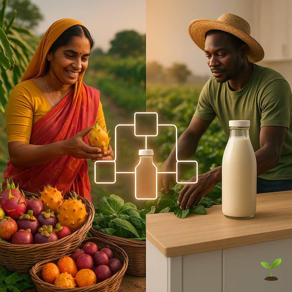 Cooperanthllc's tweet image. From farm to your fridge at 🏎️ speed. Meet Priya 🇮🇳 and Ayo 🇳🇬 — the real farmers behind your Man Milk superfruit fix. 

Every harvest blockchain-tracked. No middlemen. Pure gains.

Drop a 🌱 for the behind-scenes journey.

#ManMilk #FarmToBlockchain