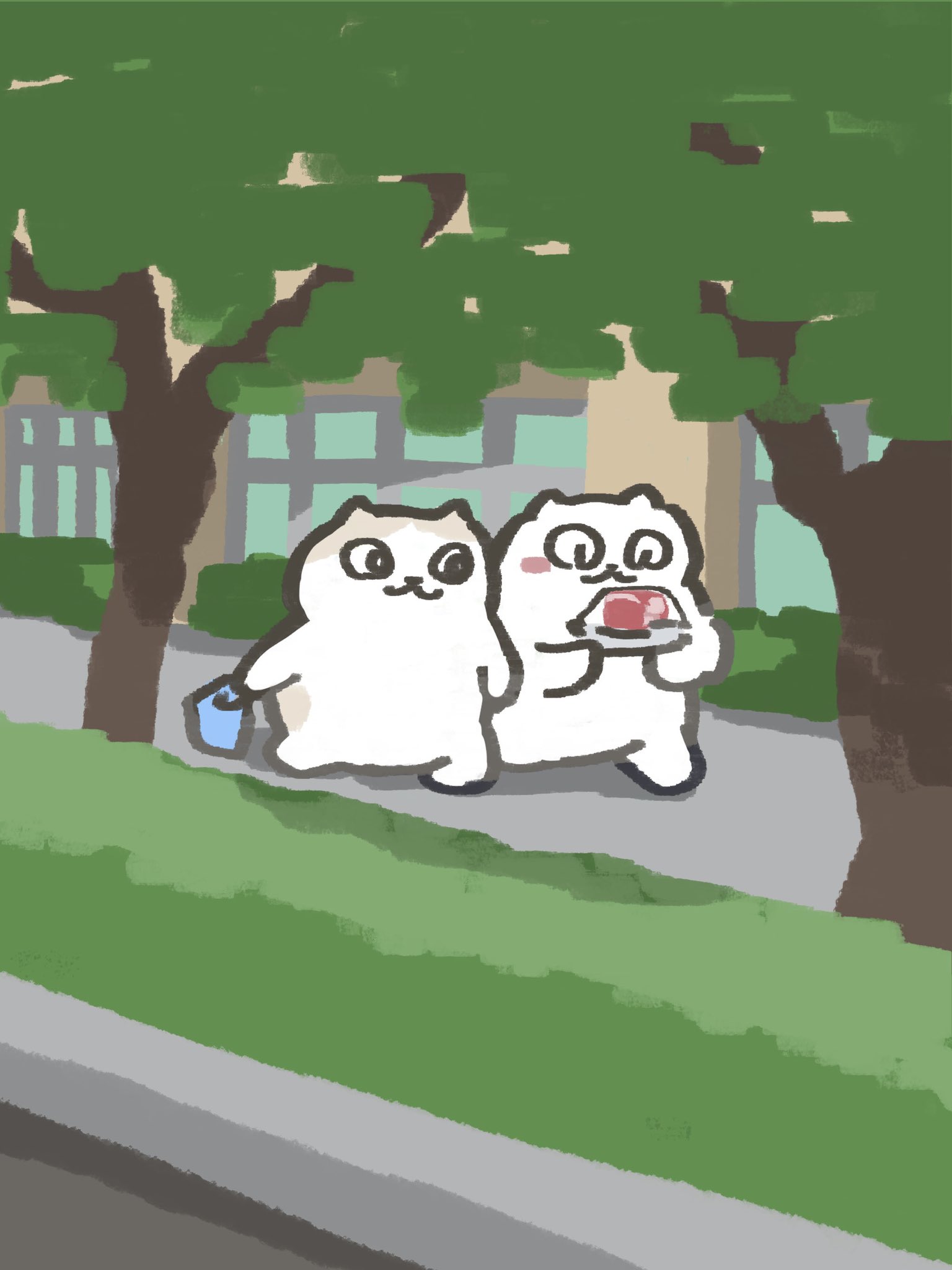 イラスト原画　とても可愛らしい　 「吃驚猫」 40原@きなこ本委託 on Twitter