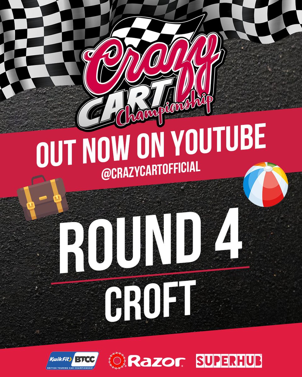 CRAZY CART CHAMPIONSHIP ROUND 4 IS OUT NOW ON YOUTUBE!! ✈️

youtu.be/6ghbxp75xVs

#CrazyCarts #Razor #Croft #Motorsport #BTCC #NothingBeatsAJet2Holiday