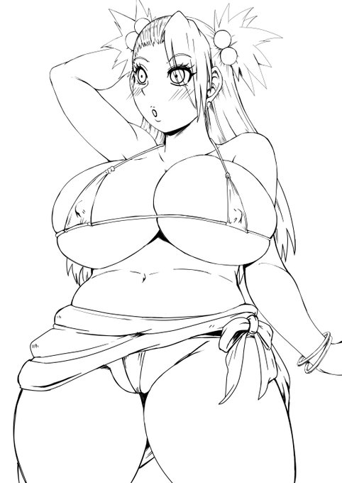 チョウチョウ 線画ラッシュ 仕事の合間に描きました 