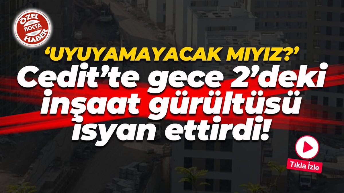 noktatvgazetesi's tweet image. Cedit’te gece 2’deki inşaat gürültüsü isyan ettirdi! noktagazetesi.com.tr/kocaeli-gundem… #kocaelihaber #cedit #kentseldönüşüm