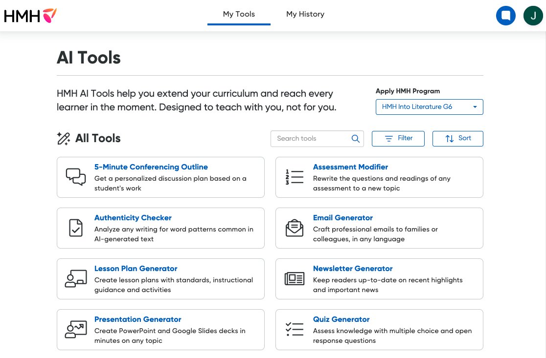 Have you had a chance to check out the new HMH AI Tools, accessible from Writable? 👀

AI Tools connect with Writable, so you can export your AI-creations as an assignment in Writable to easily assign to students. Learn more: bit.ly/4fqSoSq