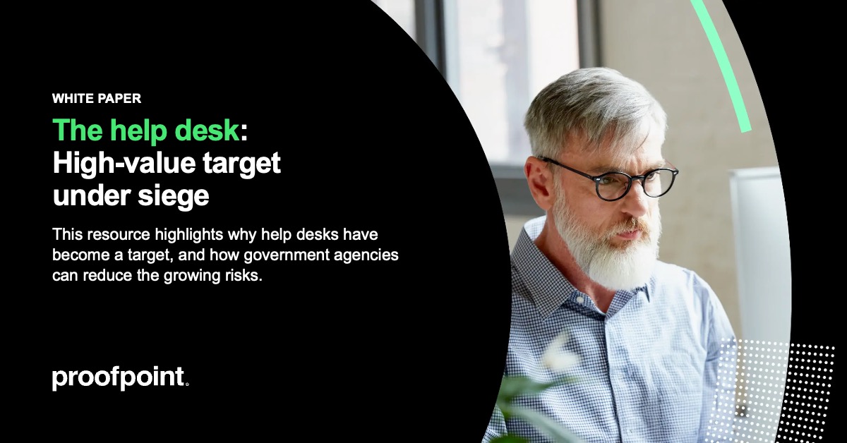 proofpoint's tweet image. Threat actors recognize that service desk agents—who assist employees and manage access—have valuable access to sensitive company data.

Explore #impersonation attacks involving the #helpdesk and how a human-centric strategy can ensure service continuity. brnw.ch/21wUMgR