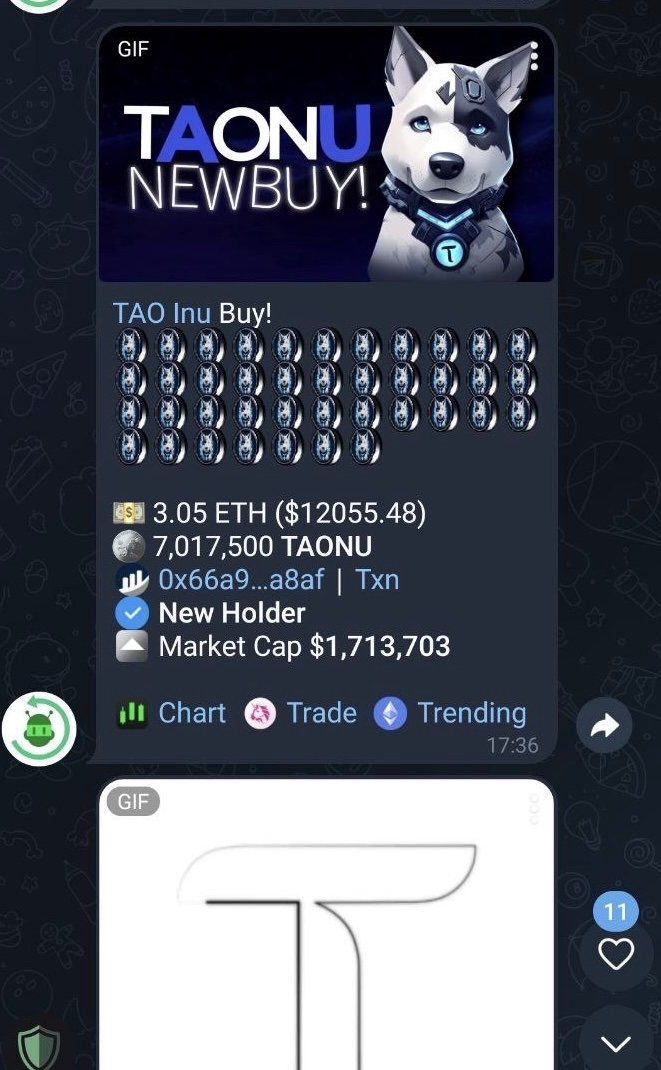 Money flowing through $TAONU probably nothing