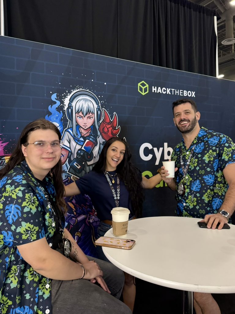 hackthebox_eu's tweet photo. The team is ready to meet you 🫂
Catch us at #DEFCON in the Exhibitors Hall! Stop by for a chat, grab some exclusive swag, and connect with the HTB crew.

We’ve got 2 epic #CTFs waiting for you:
🚩 Data Dystopia CTF
🚩 Prompt Crash CTF – in collaboration with @Google 

Swing by our booth to get your secret code to join the games. Don’t miss out!

#HackTheBox #HTB #CyberSecurity #Hacking #CaptureTheFlag #Community