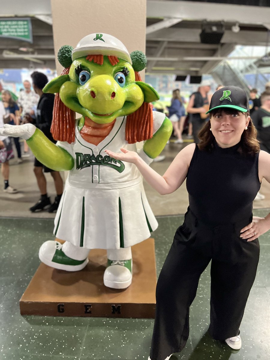 gemcityaaron's tweet photo. We couldn’t get this picture with the real GEM yet so this will do for now 😎 @DragonsBaseball https://t.co/fScFmbENLI