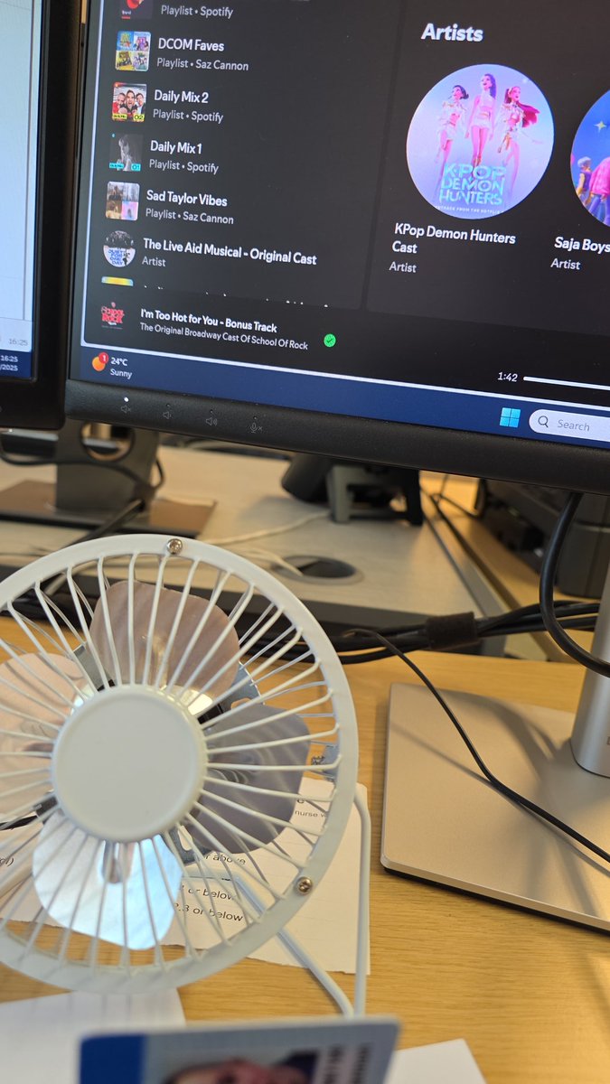 My work place are trialing some new ADHD accommodations for me. Basically giving me a room to do some of my job alone with less distractions/interruptions.
It means I get to play Spotify out loud.

Which is all good and well until this comes on: 😅 <a href="/CamSharp6/">Cameron Sharp</a> blaming you