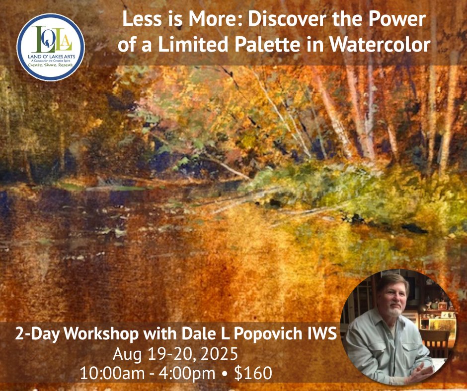 DalePopovich's tweet photo. 🎨 HURRY–Few easels left! 3 Color Watercolor Workshop. - https://t.co/mARgQtbwE6 https://t.co/hVCBEh65sr