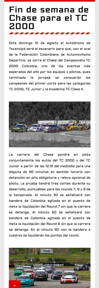 Fecha de #chase para el <a href="/tc2000colombia/">TC 2.000 Colombia</a>  bit.ly/3J1hv2l