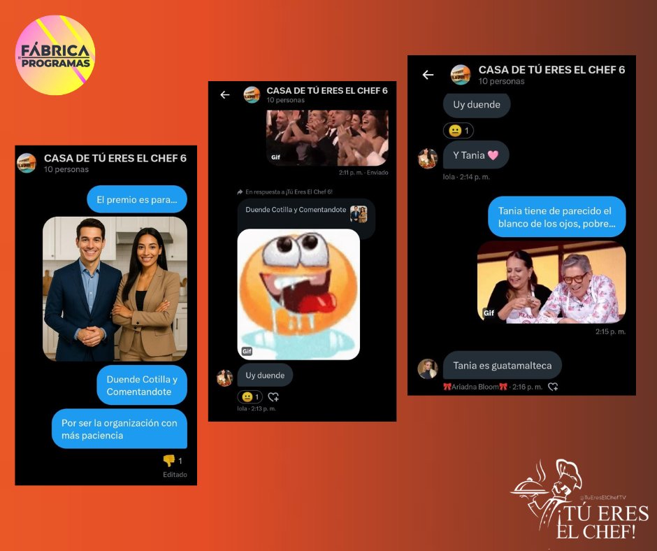 🔥Estos son algunos momentos vividos en la casa durante las fases de la final del concurso... #ChefFinal <a href="/FabricaPrograma/">Fábrica de Programas</a> 
<a href="/Loky__86/">𝗟𝗼𝗸𝗶𝘁𝗮 ▪︎ 𝗖𝗮𝗼𝘀 𝗖𝗿𝗲𝗮𝘁𝗶𝘃𝗼</a> <a href="/lolas_777/">lolaaaaaaa ( tsuki’s version )</a> @Ariadna_Bloom
