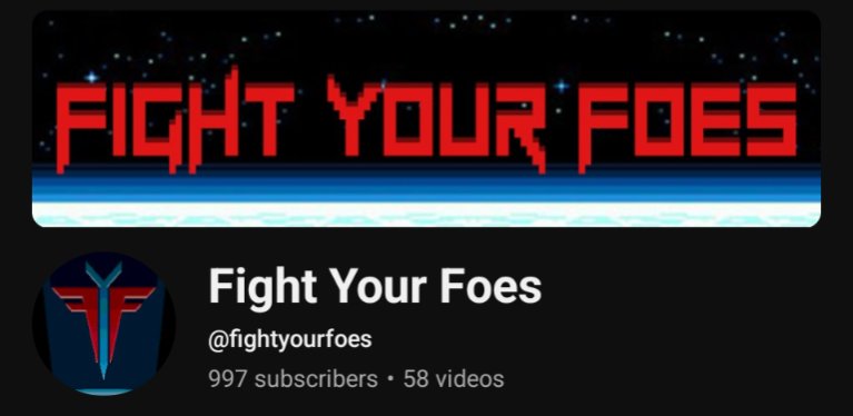 Fight Your Foes is only THREE subs away from 1k! Help us take it home, gang! 🙏

youtube.com/@fightyourfoes

#chiptune #videogamemusic #electronicmusic #alternativerock #coversongs