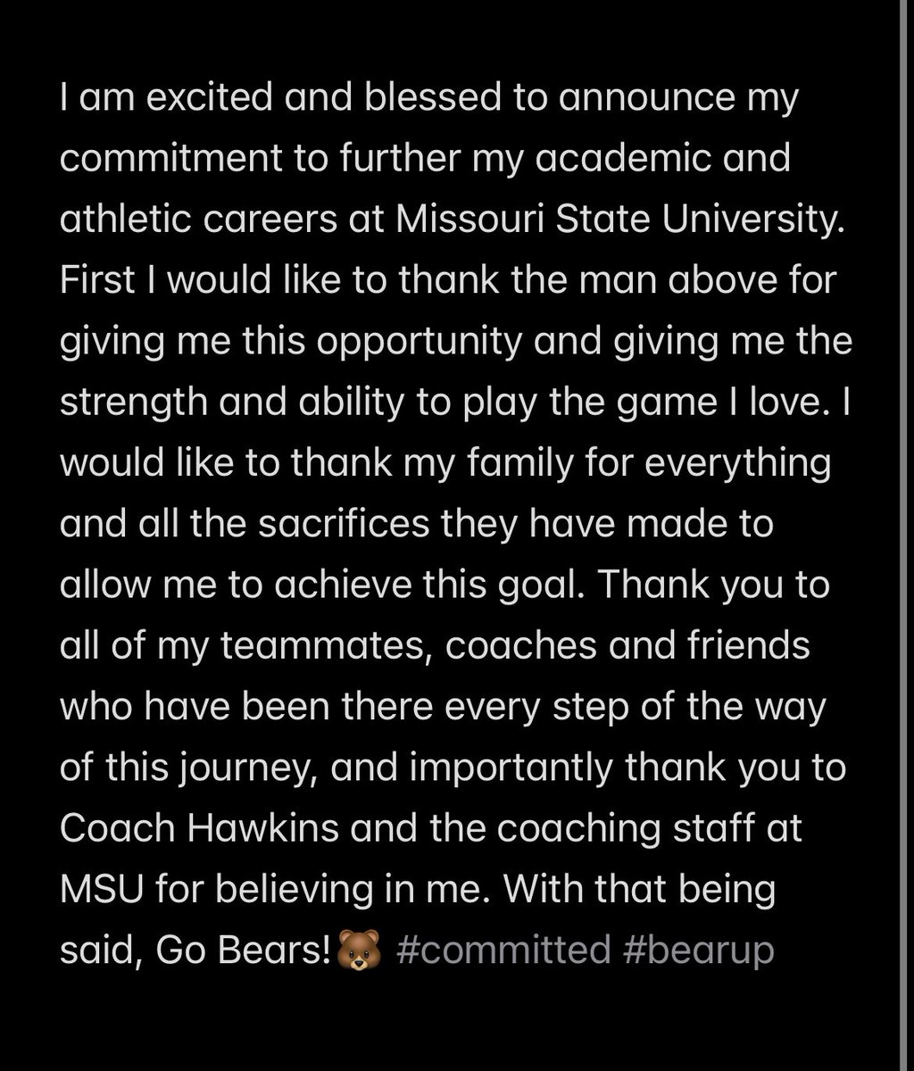 Gavin Thomason (@thomason11gavin) on Twitter photo Blessed for this opportunity! Go Bears🐻
<a href="/AdidasAsBSB/">Adidas A’s</a> <a href="/EagleBaseballFG/">Fair Grove Baseball</a> <a href="/MoStateBSB/">Missouri State Baseball</a> <a href="/PrepBaseballMO/">Prep Baseball Missouri</a> <a href="/PGMidwestBB/">Perfect Game Midwest Baseball</a> Blessed for this opportunity! Go Bears🐻
<a href="/AdidasAsBSB/">Adidas A’s</a> <a href="/EagleBaseballFG/">Fair Grove Baseball</a> <a href="/MoStateBSB/">Missouri State Baseball</a> <a href="/PrepBaseballMO/">Prep Baseball Missouri</a> <a href="/PGMidwestBB/">Perfect Game Midwest Baseball</a>