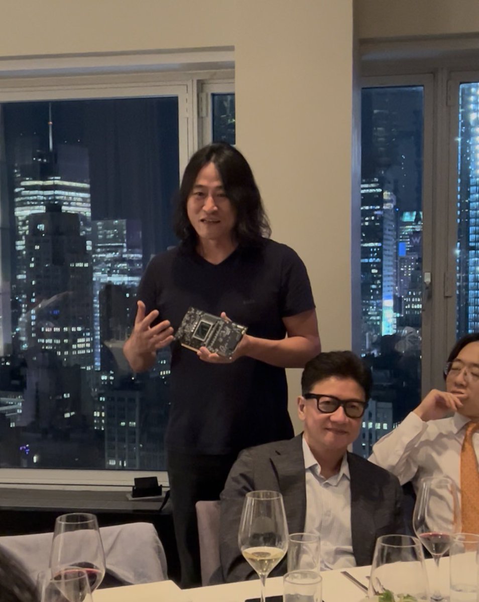 Thanks <a href="/FuriosaAI/">FuriosaAI</a> for having me at your Executive Dinner last night! Amazed to hold the most AI native RNGD chip in my hand. As power consumption becomes a more geopolitical issue and infrastructure problem for the US to contend with China in the AI superpower arms race, I
