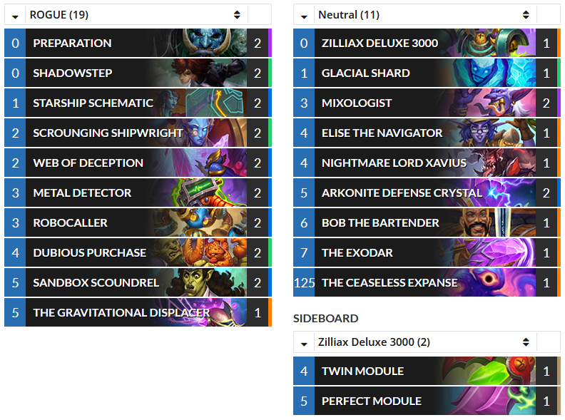 (Standard) <a href="/HomiWasTaken/">Homi</a>'s #59 Legend Starship Rogue. hearthstonetopdecks.com/decks/starship… #Hearthstone #HS_ROG