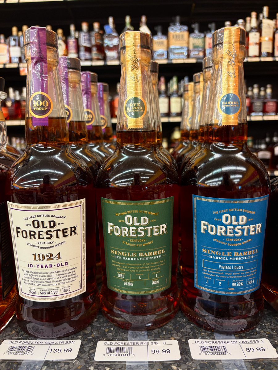 Payless Liquors on East St. has your Old Forester waiting 🥃