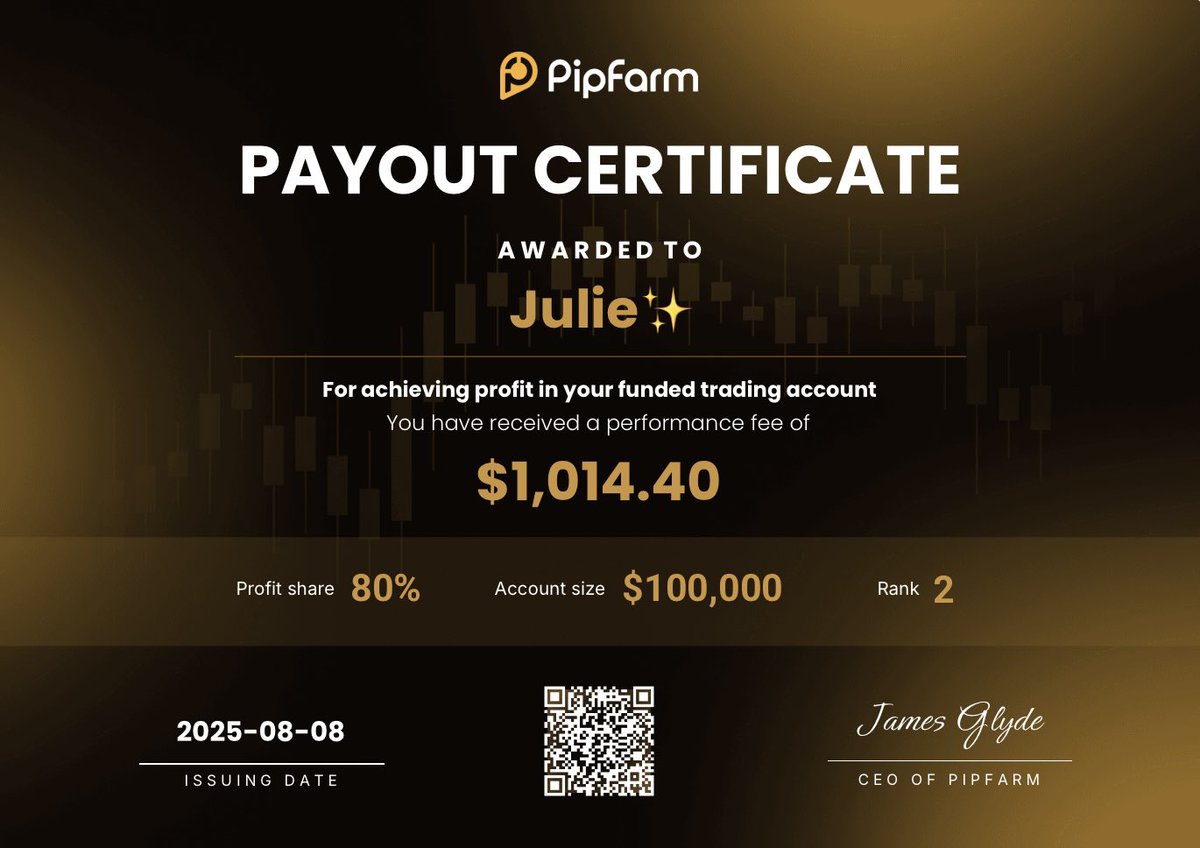 Julie✨ (@traderjulesk) on Twitter photo Thank you <a href="/thepipfarm/">PipFarm | Funded Trader Firm</a> for payout number 5 💛
I’m loving these Friday Paydays - a great way to start the weekend 🥳 Thank you <a href="/thepipfarm/">PipFarm | Funded Trader Firm</a> for payout number 5 💛
I’m loving these Friday Paydays - a great way to start the weekend 🥳