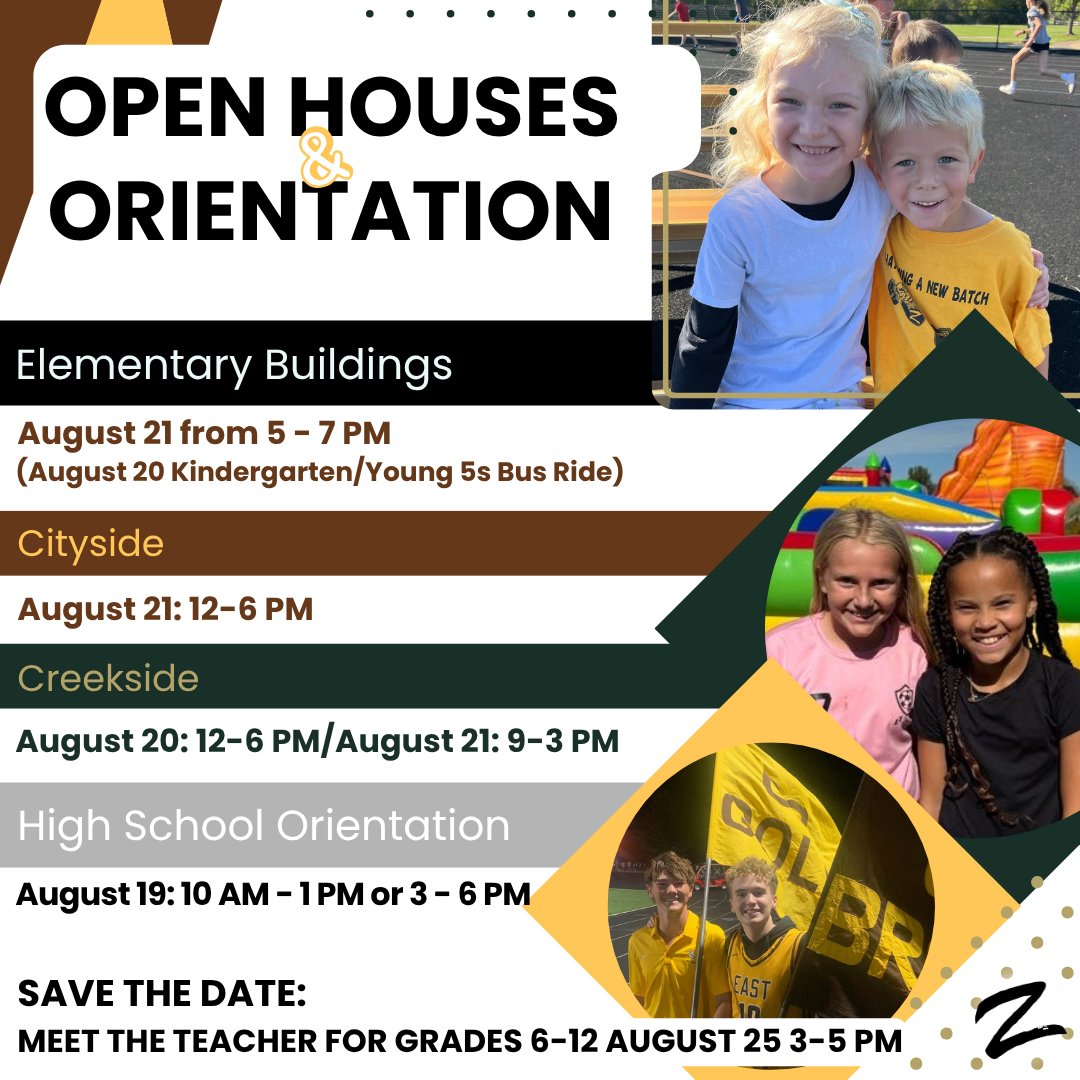 The first day of school is coming soon ... in 18 days!

Your school building will contact you directly for details about Open Houses, MS/HS Orientation, and other back-to-school information.

#GoChix #GoDux #ProudtoBePartoftheZ