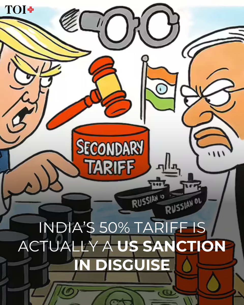 The goal of the punitive tax is to get Putin to end the Ukraine war. If that objective is not realized, there’s no guarantee of what Trump might do next to India, one of the world’s biggest buyer of seaborne Russian crude.

timesofindia.indiatimes.com/toi-plus/busin…