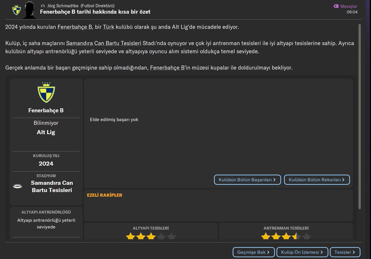 Yeni başkan B takımı kurmaya karar verdi. Oraya yeni stadyum yapacakmış. Menajer olarak da Zeki Murat Göle'yi yolladık.