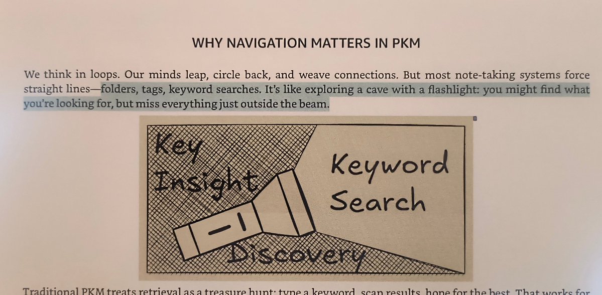 Seb Wilgosz | Dev's booster (@sebwilgosz) on Twitter photo This is a brilliant thought by <a href="/zsviczian/">Zsolt Viczián</a> !
It's astonishing how the ability to do proper research and knowledge exploration got lost in the depths of Endless stream of information.
Piece from Book: "Sketch your mind!" This is a brilliant thought by <a href="/zsviczian/">Zsolt Viczián</a> !
It's astonishing how the ability to do proper research and knowledge exploration got lost in the depths of Endless stream of information.
Piece from Book: "Sketch your mind!"