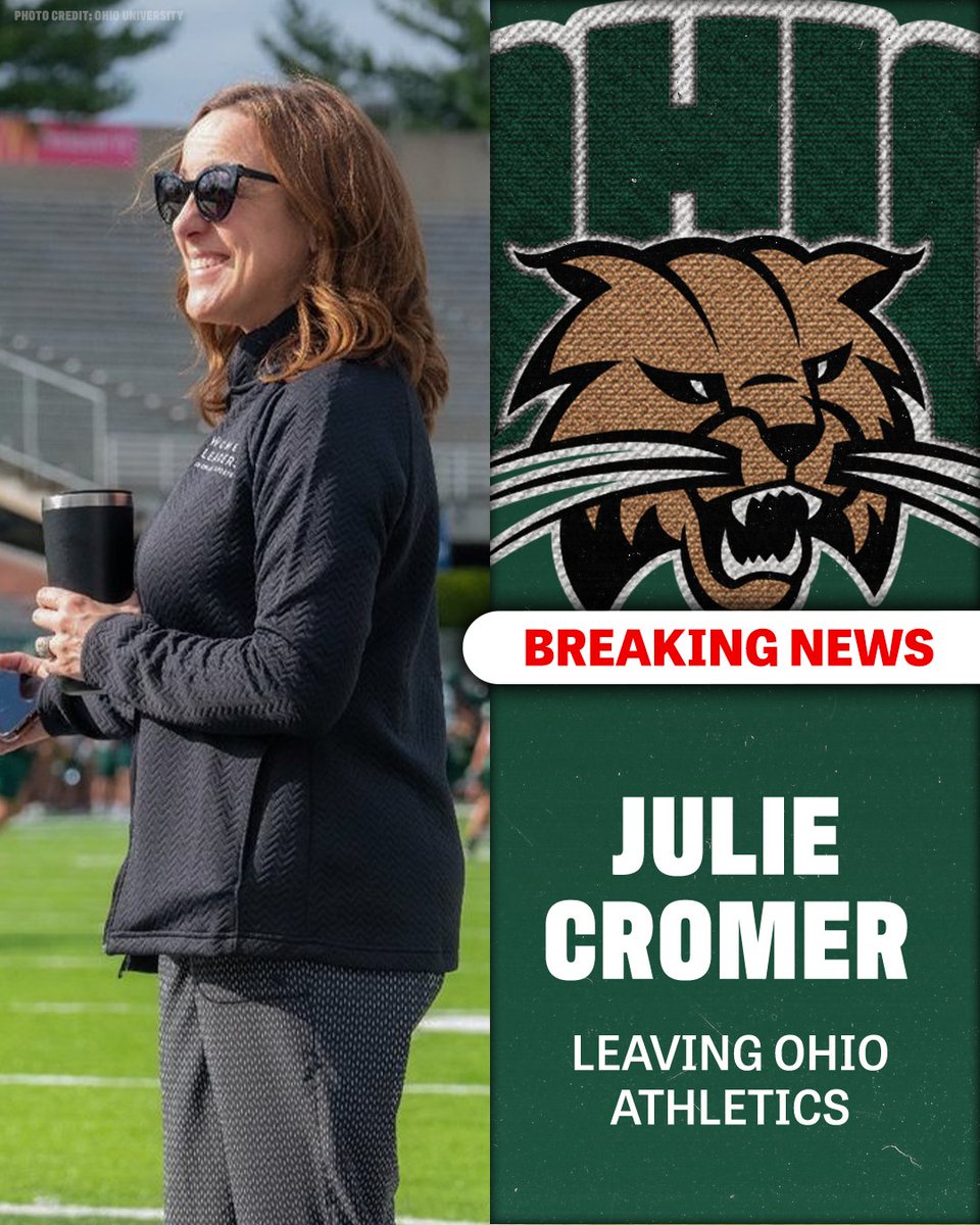 BREAKING: Ohio Director of Athletics Julie Cromer is leaving Ohio University. 

Cromer is departing for LSU as Executive Deputy Athletic Director and Chief Operating Officer.

Stay tuned for more.