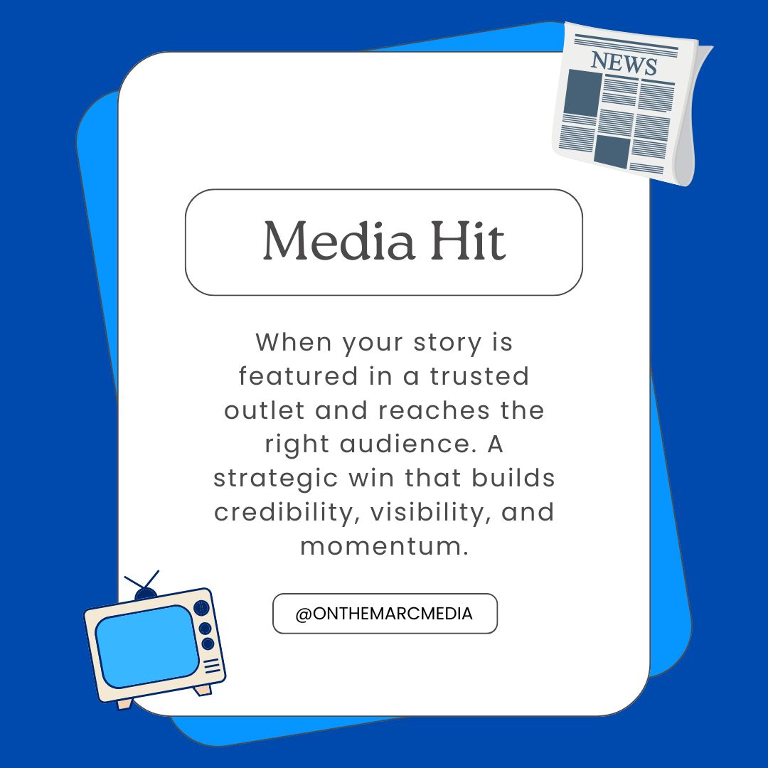 PR DICTIONARY

Media Hit: Not just ink on a page. This is strategy in action. A media hit means your story landed in the right place and reached the right audience. That is how you build awareness, trust, and momentum.

#PRDictionary #MediaHit #OTMM