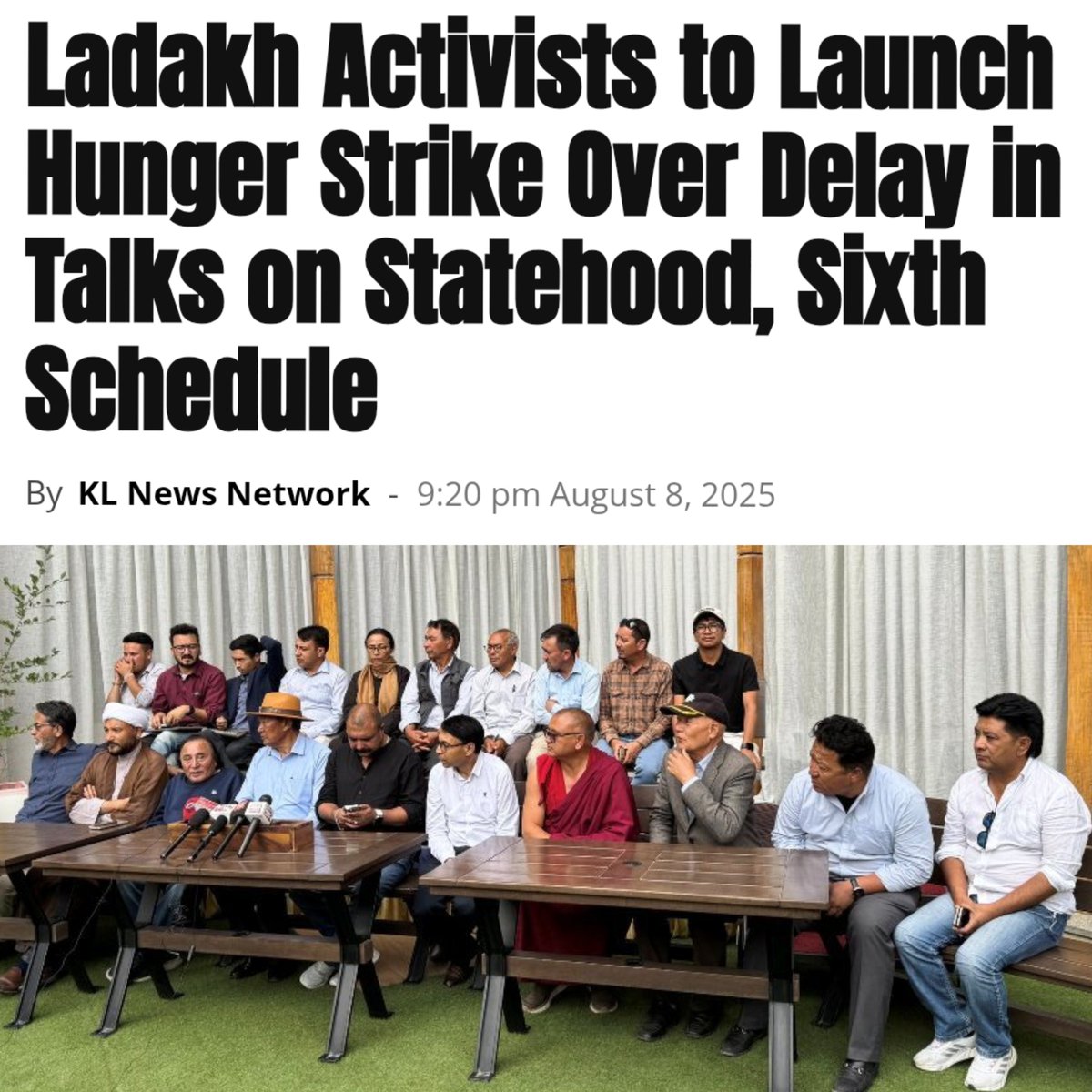 Some of our friends on X-space were recently glorifying J&amp;K without Statehood citing Ladakh as a success story. Thanks to Almighty Allah, today both Kargil Democratic Alliance &amp; Leh Apex Body have raised same demand J&amp;K has been voicing. Enough of a proof.

Statehood Must Return!