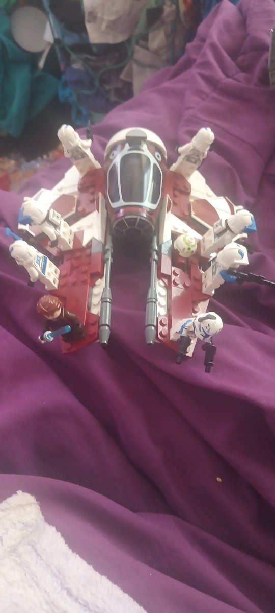 // this is definitely something Anakin Skywalker would think of doing, using Ashoka's Jedi Interceptor as a small troop transport... Rex tried to talk Anakin and Ashoka out of it, but Anakin and Ashoka share a brain cell and Obi-Wan is off world