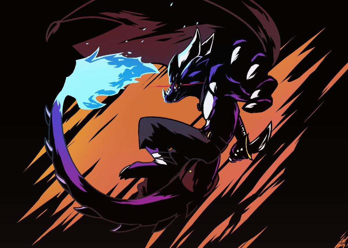 🐉 Cloaked in Black 🗡️

A super sick gift my best friend surprised me with for my birthday!

I absolutely love everything about this - the sharp style, the shading, the background, the pose, the expression...

This has gotta be one of the coolest pieces I've ever got of Scythril!
